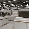 Modern XI Store Interior Showcase With New Products And Glass Display Windows