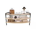 Multi tiered Display Shelf with Handbag Hat Tablet Towels Sneakers Luggage and Boxes