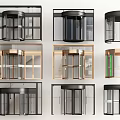 Various Revolving Door Designs With Glass Panels Metal Frames And Color Options