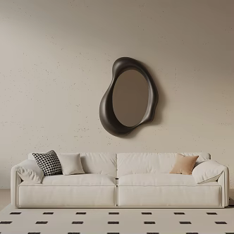 Modern three-seat sofa 3d model