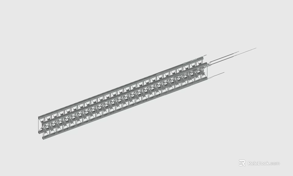 Long Strip LED Light With Multiple White Beads And Connecting Wires 3d model 