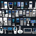 Modern all-in-one machine intelligent touch screen query machine intelligent robot teller machine interactive all-in-one machine automatic registration ticket withdrawal number teller machine 3d model