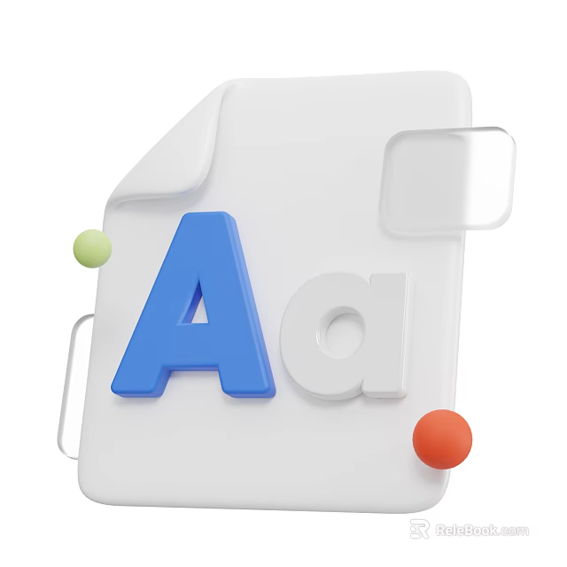 Modern Minimalist Decorative Ornament Set Featuring Alphabet Letters Colorful Balls For Home Decoration 3d model 