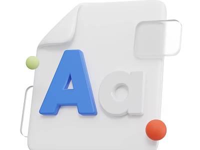 Modern Minimalist Decorative Ornament Set Featuring Alphabet Letters Colorful Balls For Home Decoration 3d model