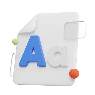 Modern English Letters Paper Cartoon Letters 3d model