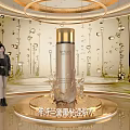 Popular Photo Check in Spot Featuring Golden Bottle Luxurious Decor And Water Droplet Effects