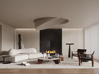 Modern Living Room Home Living Room Multi-person Sofa Leisure Chair Coffee Table Combination Floor Lamp 3d model