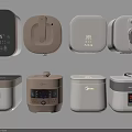 Modern Kitchen Appliances In Neutral Colors With Various Designs And Displays