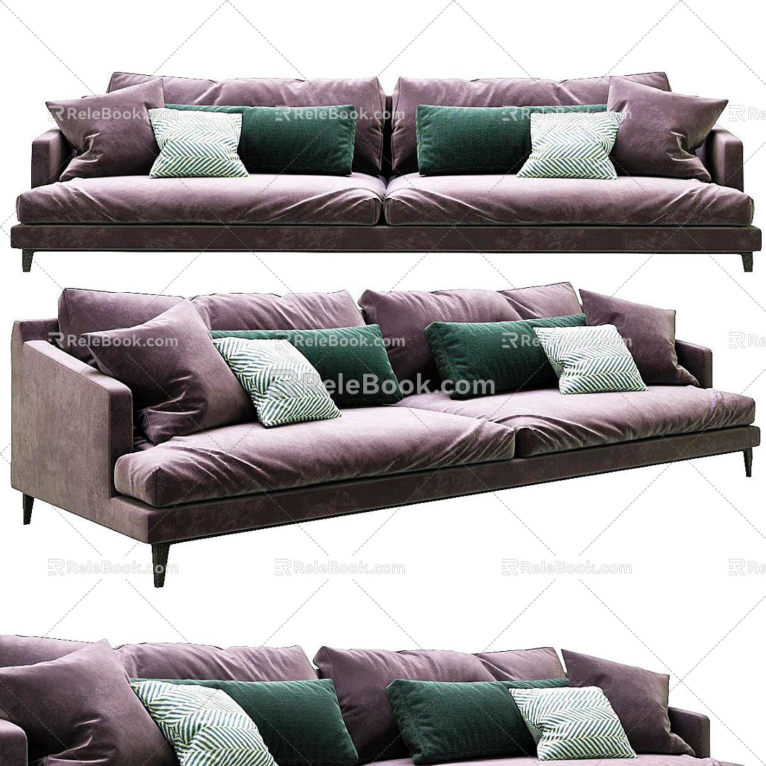 Modern Multi-Person Sofa Sofa Two-Person Sofa Casual Sofa Living Room Sofa Leather Sofa Corner Sofa 3d model