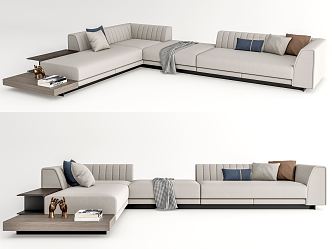 Modern corner sofa multiplayer sofa 3d model