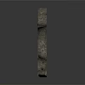 Rough Textured Damaged Concrete Scene Components With Cracked Surfaces and Holes