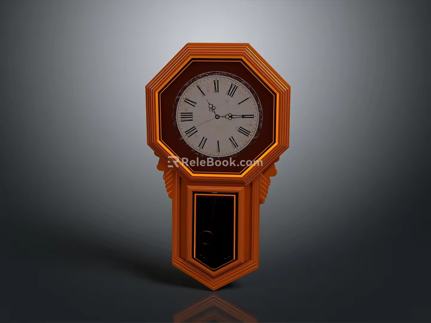 Floor Clock Big Clock Retro Clock Retro Clock Retro Clock Large Clock Pendulum Furnishings 3d model