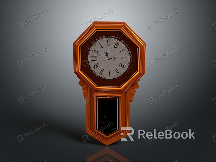 Floor Clock Big Clock Retro Clock Retro Clock Retro Clock Large Clock Pendulum Furnishings Furnishings model