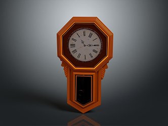 Floor Clock Big Clock Retro Clock Retro Clock Retro Clock Large Clock Pendulum Furnishings 3d model