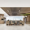 modern library 3d model