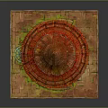 Ornamental Tower Shaped Furniture With Red Spire Yellow Body And Green Base