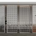 Modern Glass Room Dividers With Decorative Patterns For Living Room Interior