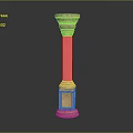 Elegant Intricate Carved Stone Column For Architectural Decoration And Design Use