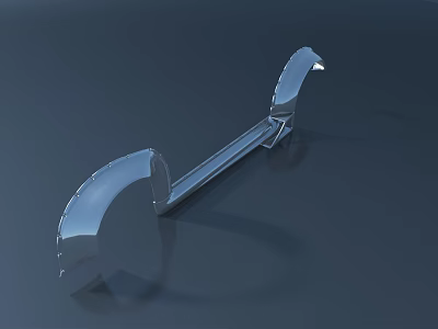 Road Infrastructure Metal Curved Safety Support Structure For Highway Use 3d model