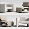 Modern Leisure Chair Collection Showcasing Minimalist Design And Neutral Tones From Various Angles