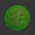 Brick Sphere Crafted From Orange Red Bricks With Gray Mortar And Shiny Finish