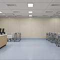 Other Indoor Interior With Reception Counter Medical Carts Seats And Ceiling Lights