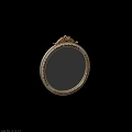 Innovative Technology Exhibition Hall Displaying Ornate Circular Golden Framed Mirror With Intricate Patterns