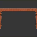 Classic Orange Wooden Table Furniture With Carved Legs And Rectangular Top
