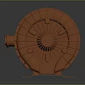 Orange Industrial Blower Mechanical Equipment With Metal Casing And Fan Blades