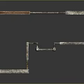 Building Construction Frame With Concrete Structure Wooden Beams And Metal Pillars