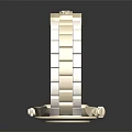 Luxury Chronograph Watch With Two Tone Stainless Steel Bracelet And White Dial
