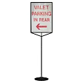 Valet Parking Information Billboard with Rear Location and Left Arrow Direction