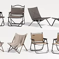 Outdoor Chairs With Various Styles Folding Design Fabric And Metal Frame