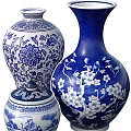 New Chinese-style Ceramic Porcelain Vessel and Utensil Blue and White Porcelain 3d model