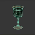 Metallic Goblet with Intricate Carved Patterns on Elegant Base for Home Decor And Daily Use