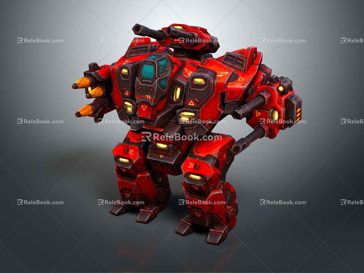 Modern Robot Mech Warrior Machine Battlearm Mechanical Battlearm Machine Warrior Fighting Robot Game Robot 3d model