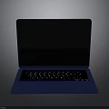 Sleek Blue Laptop Electronic Device With Modern Design Black Keyboard And Screen