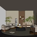 Modern Middle Style Restaurant 3d model