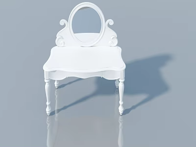 Classic White Hinged Door With Ornate Carvings And Smooth Surface Design 3d model