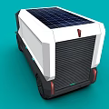 Modern Solar Powered Electric Truck Design With White Exterior And Solar Panels