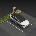 Tesla X luxury car 3d model