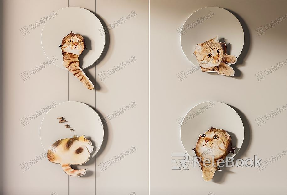 Nordic Wall Decorations Cat Wall Decorations model