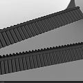 Black Long Strip Components With Serrated Edges And Uniform Design For Industrial Use