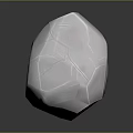 White Polyhedral Textured Wood Stone Decorative Piece For Home Interior Design