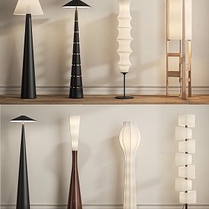 Modern Cream Style Floor Lamp 3d model