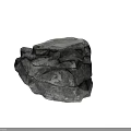 Natural Gray Rock Formation With Rough Surface Texture And Visible Cracks 3d model