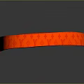 Stylish Red Belt With Transparent V Shaped Logo For Daily Use