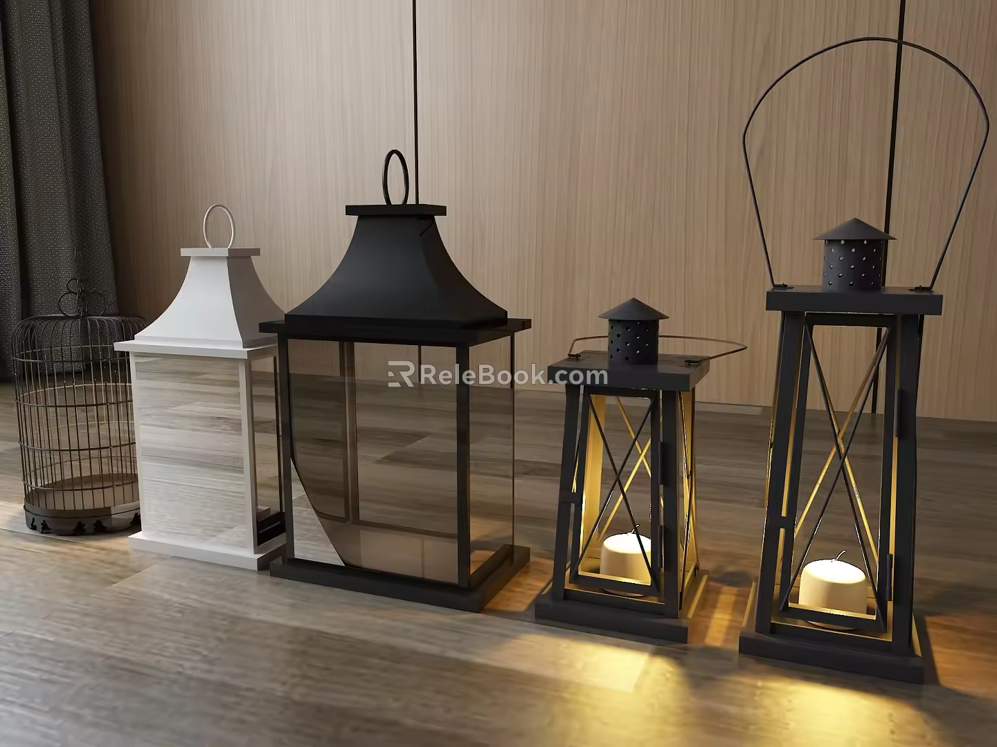 New Chinese lawn lamp floor lamp 3d model