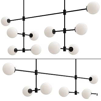 Modern chandelier MULTI TREVI 3d model