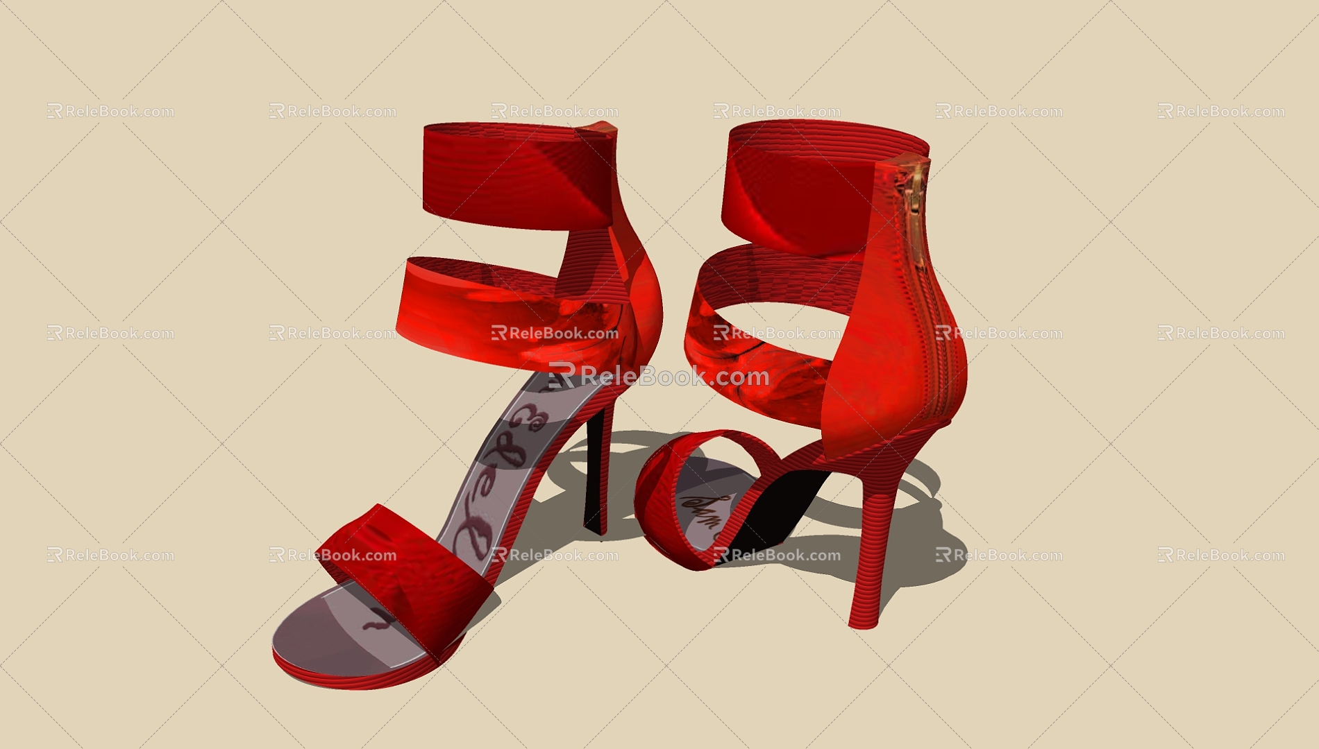 High-heeled shoes 3d model